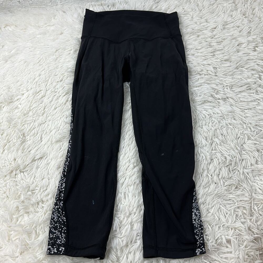 Lululemon Mix & Mesh Crop *21" Black / Chirasu Black / Black